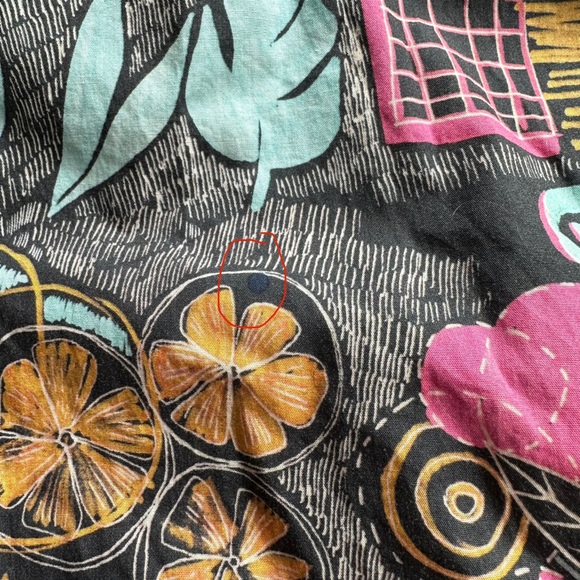 Zara Cropped Tie Front Graphic Button Down Shirt sz S - Picture 9 of 9